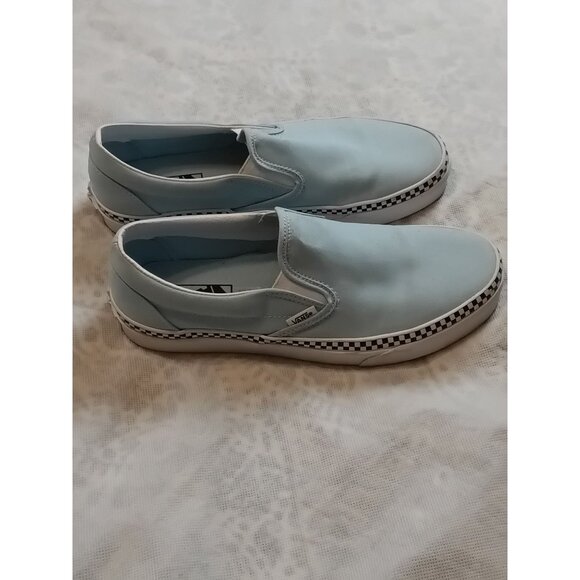 Vans Other - Vans Slip-On Shoes Checkerboard Trim Mens 8 Womens 9.5 Canvas Sneakers 500714